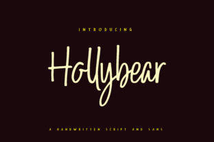 Hollybear: A Handwritten Font for Makers