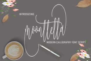 Moonttella: A Modern Script Font for Editorial Design